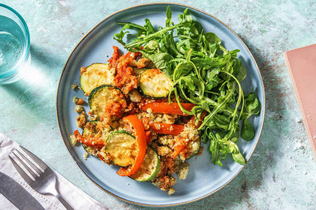 Crumble de légumes au pecorino & à l'origan