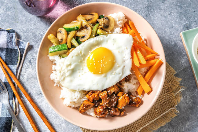 Bibimbap coréen au poulet
