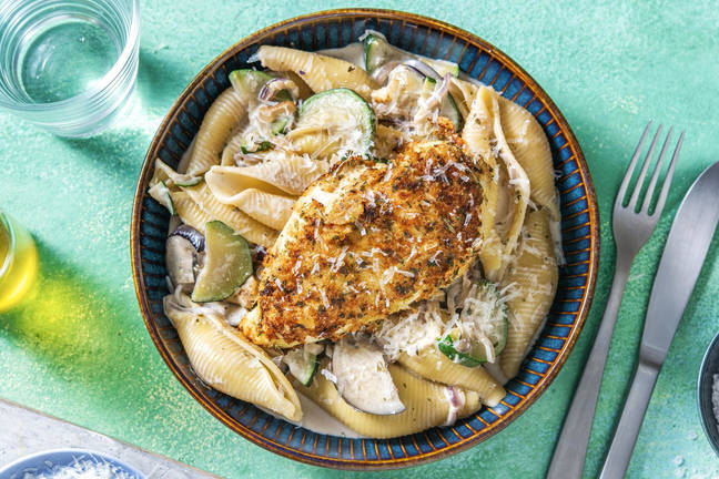 Poulet à la milanaise & conchiglie