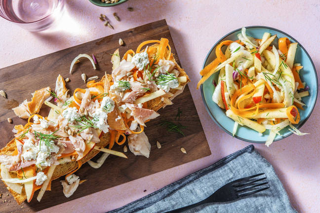 Salade au saumon fumé, fenouil & pomme