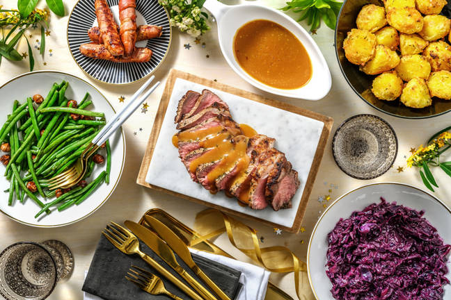 Christmas Roast Beef and Big Pigs in Blankets