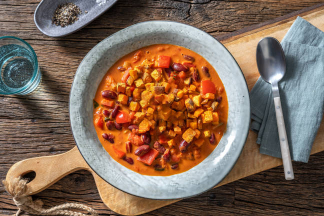 Cremet kidneybønne-kokossuppe