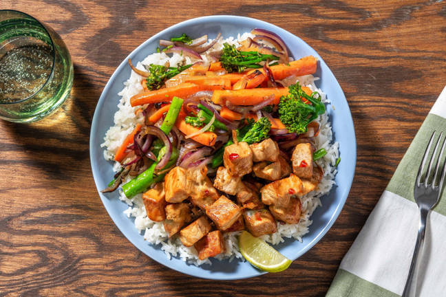 Sweet chili-glaserad fläskkotlett