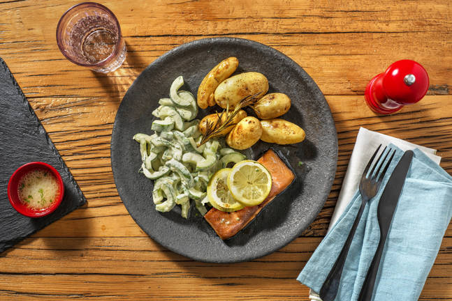 BBQ Fisch-Päckchen mit Grillkartoffeln