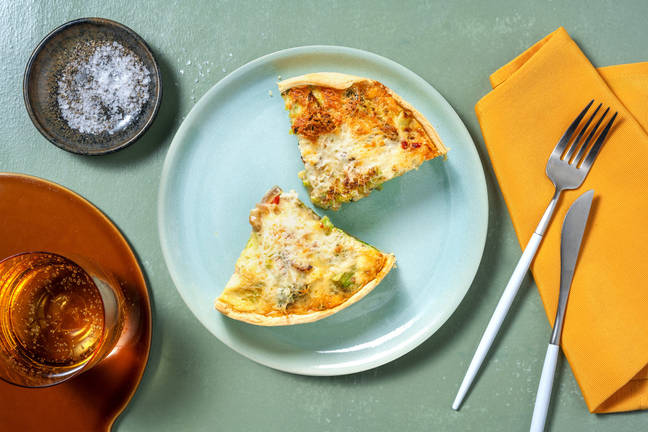 Quiche met broccoli en oude kaas