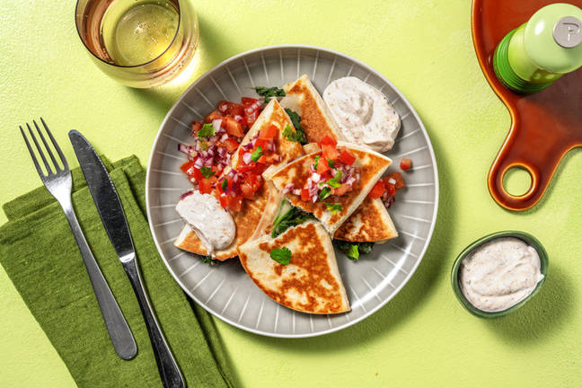 Quesadillas végé au blé complet