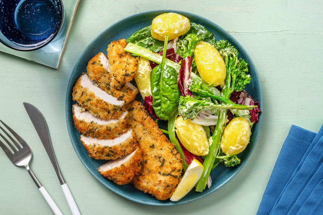 Poulet pané à la sauge & au romarin