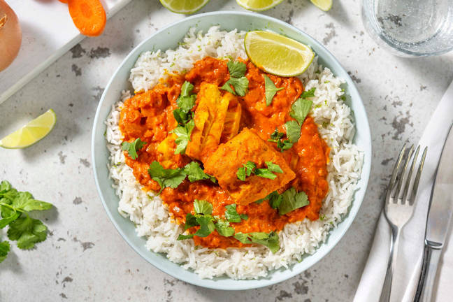 Curry de lieu & lait de coco