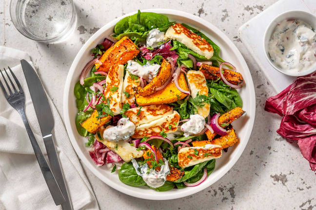 Butternut rôti au zaatar & chèvre frais