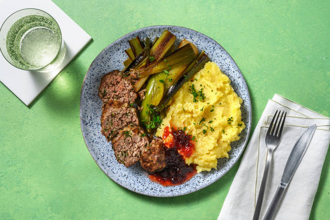 Homemade Meatloaf with Mashed Potato