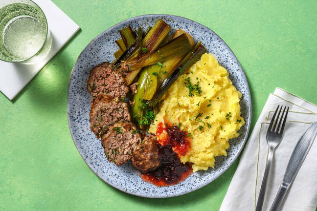 Homemade Meatloaf with Mashed Potato