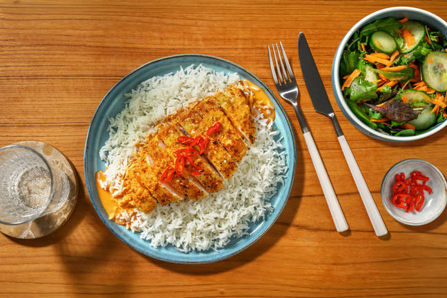 Coconut Katsu Chicken Cutlet & Garlic Rice