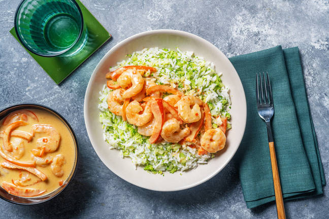 Crevettes en sauce au lait de coco
