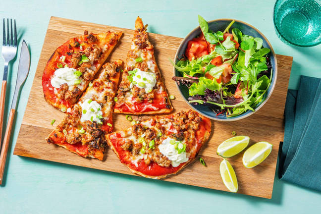 Pizzas à la dinde façon tacos