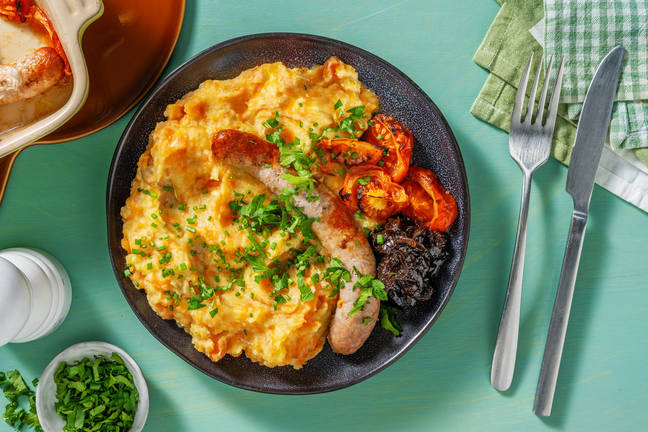 Saucisse Brandt & Levie et stoemp de carotte & panais