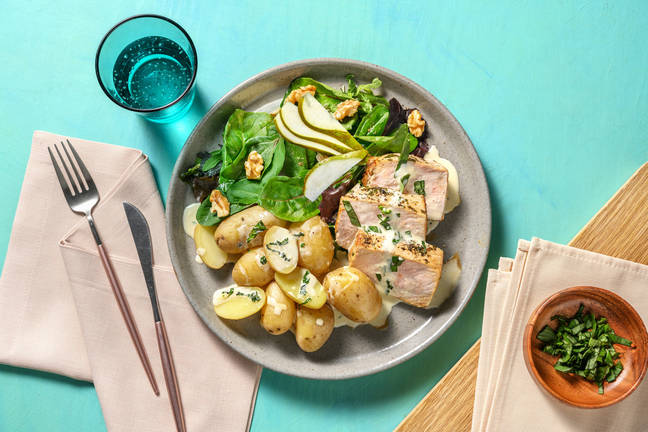 Svinefilet i kremet fløtesaus