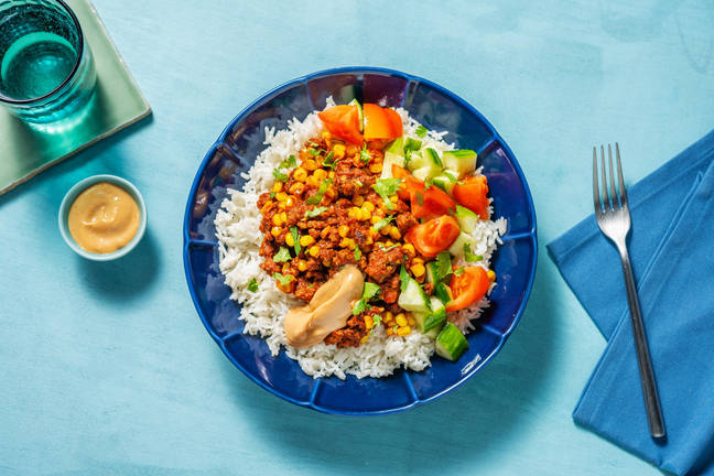 Snabb centralamerikansk nötfärsbowl