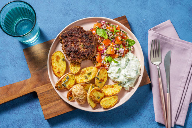 Grekisk nötfärsbiff