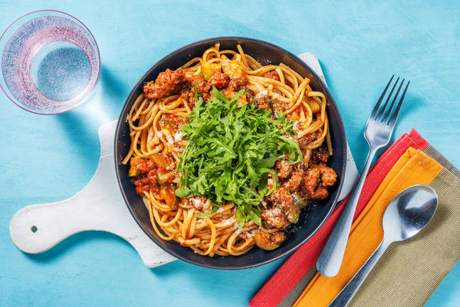 Red Wine Lamb Ragu and Linguine