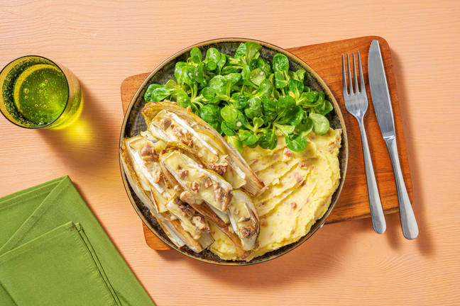 Endives Au Gratin with Brie & Walnuts