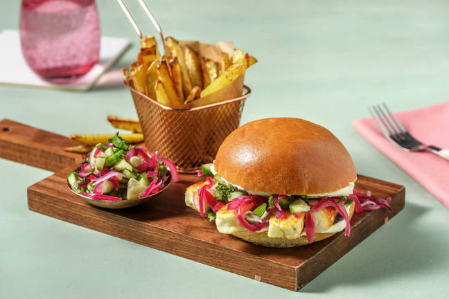 Vegetarisk halloumiburger