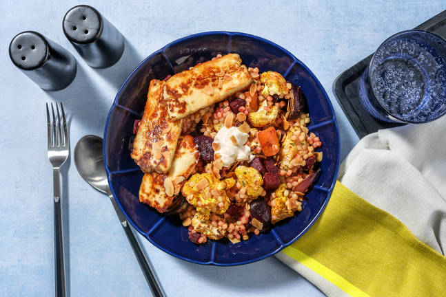 Honey-Glazed Haloumi & Pearl Couscous