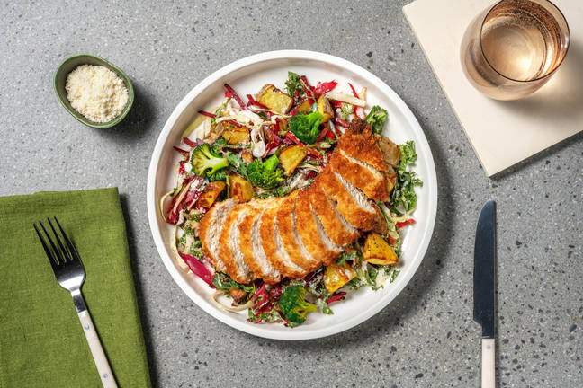 Cæsarinspirert kyllingsalat