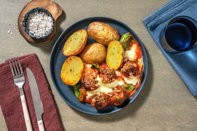 Boulettes de viande al forno maison & mozzarella