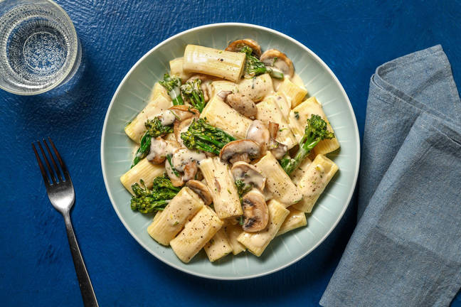Creamy Truffle and Mushroom Rigatoni
