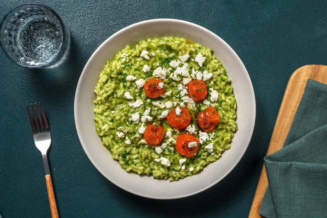 Oven-Baked Pesto Risotto