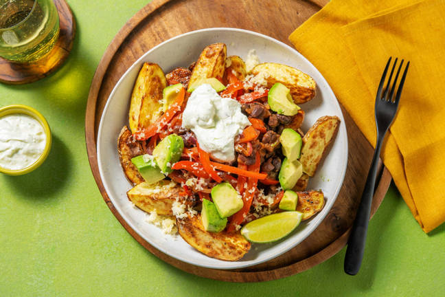 Fajita Veg and Black Bean Loaded Wedges