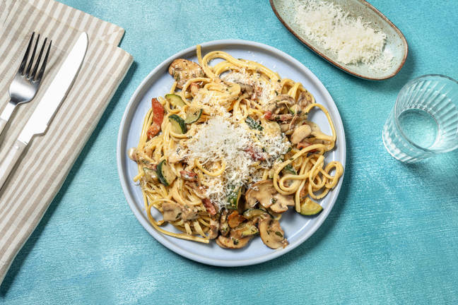 Pronto Bacon and Mushroom Linguine