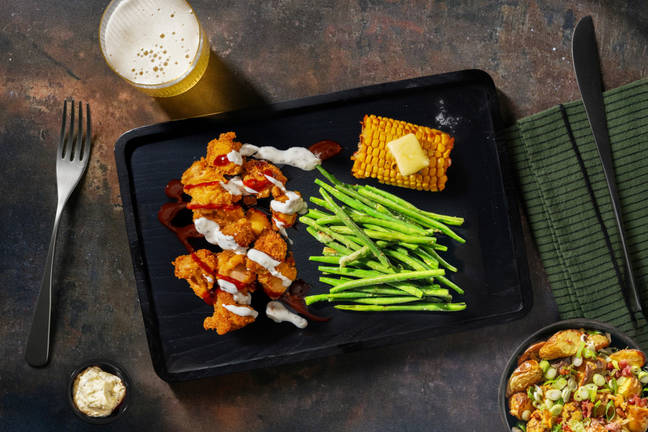 Ultimate Popcorn Chicken & Bacon Potatoes