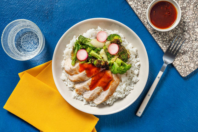 Kinesisk sojaglaserat fläsk