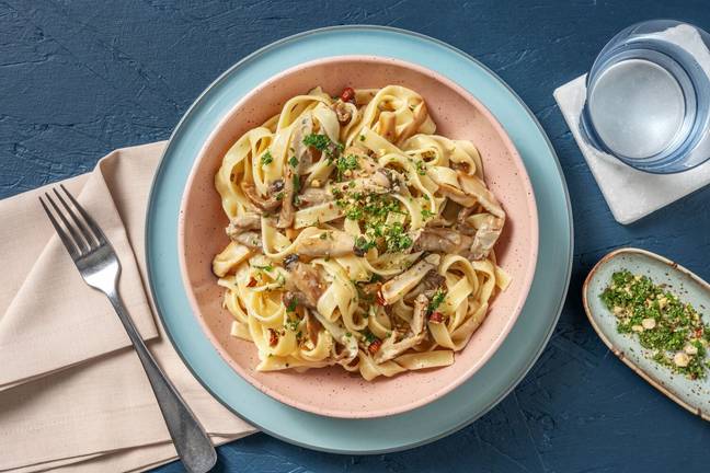 Fettuccine mit Trüffelöl & Kräuterseitlingen