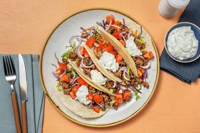 Grekiska blandfärstacos 