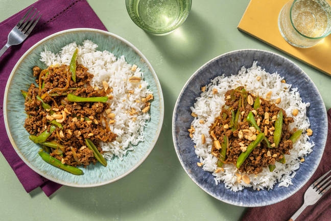 Sticky Beef Rice Bowl