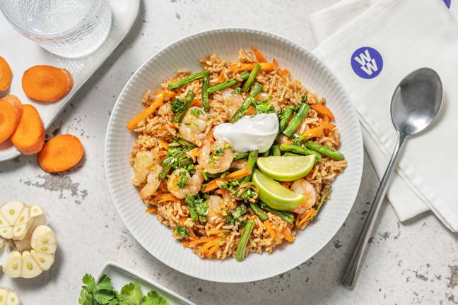 Korma Style Spiced Prawn Pilaf