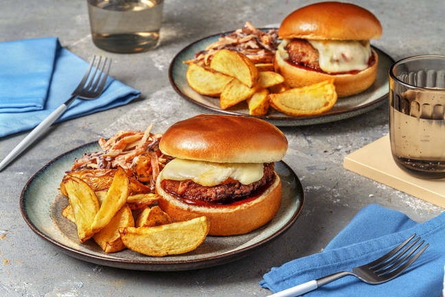 BBQ Sausage Cheeseburger