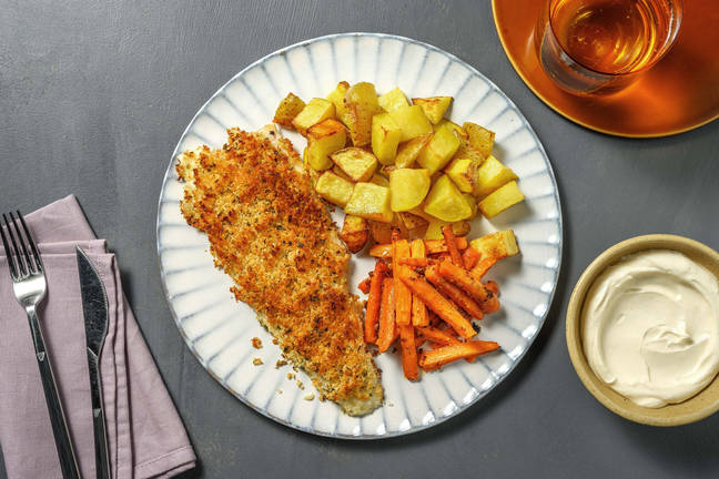 Cheesy Crusted Sea Bass 
