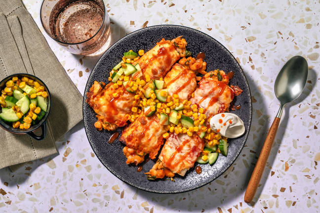 Cannellini Bean & Veggie Enchiladas