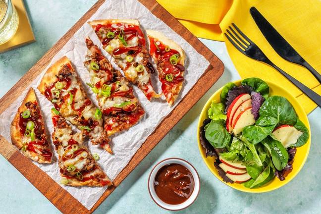 BBQ Beef and Mozzarella Flatbread Pizzas