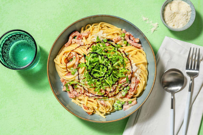 Brilliant Bacon Linguine Alfredo