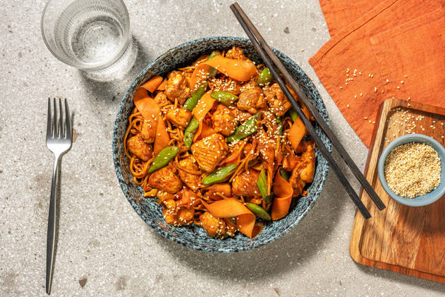 Thai Inspired Chicken Udon Noodles