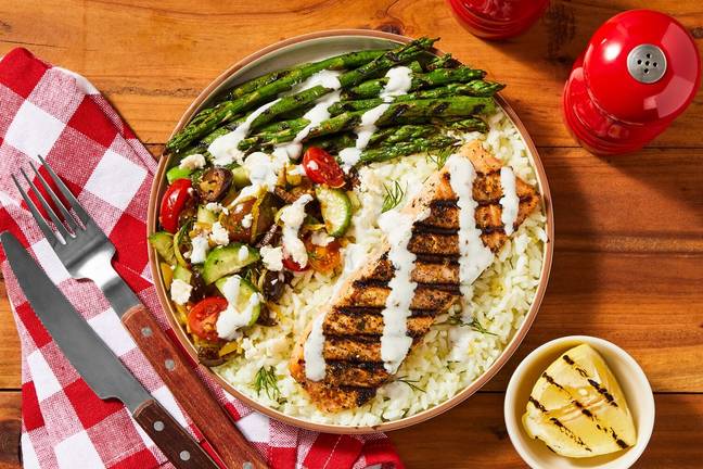 Grilled Mediterranean Salmon