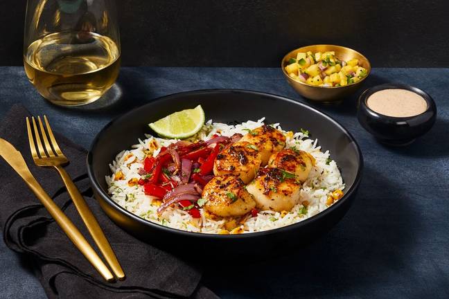 Garlic-Lime Scallops and Garlic Rice