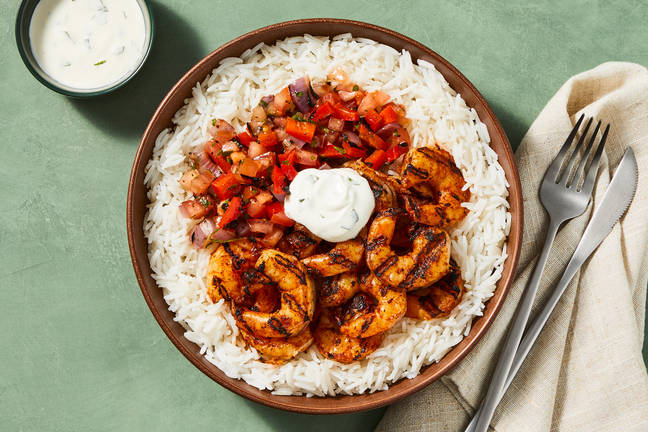 Grilled Shrimp Rice Bowls