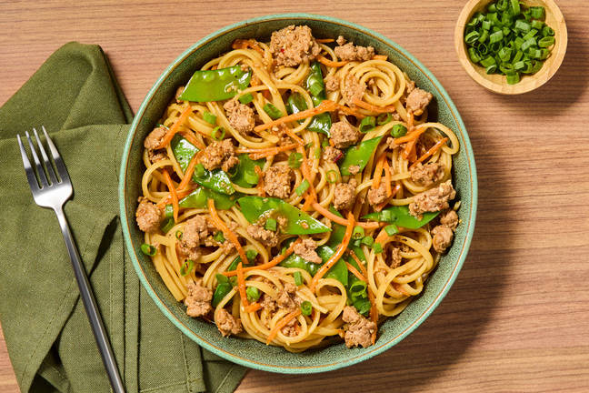 Caramelized Honey-Garlic Turkey Noodles