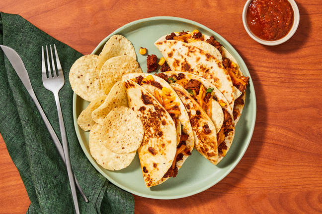 SuperQuick Turkey Crunch Quesadillas