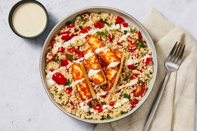 Bols de haloumi et taboulé